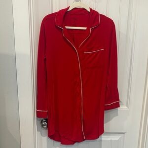 Auden Red Women's Pajama Top with White Trim